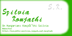 szilvia komjathi business card